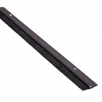 NATIONAL GUARD Door Sweep 4 ft Aluminum Nylon Brush, 45NW17