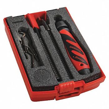 SHAVIV Deburring Tool Set Plastic Hi Speed Stl., 45NX99