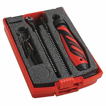 SHAVIV Deburring Tool Set Plastic Hi Speed Stl., 45NY02
