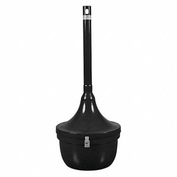 TOUGH GUY K2499 Cigarette Receptacle 4-1/2 gal Black, 45NY55
