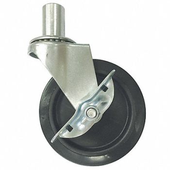 WESTWARD Swivel Poly Vinyl Caster with Brake 4x1, 45P719