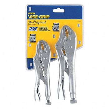 IRWIN VISE-GRIP Locking Plier Sets Plain Grip 2 Pcs, 45PD80