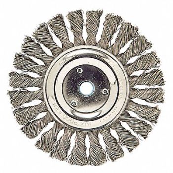 WESTWARD Wire Wheel Brush Max RPM 9000 3/8 in W, 45PF07