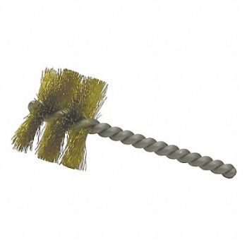 WESTWARD Single Spiral Tube Brush 1-1/2 Dia PK10, 45PF13