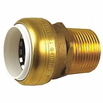 GRAINGER APPROVED Male Adapter Brass 2.4inL 1 in dia., 45RF56