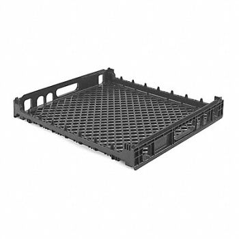 ORBIS Bun Basket Single Layer Black Stackable, 45RF92