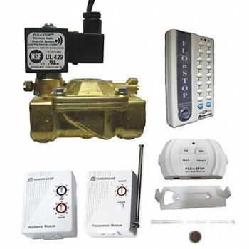 FLO N STOP Water Shutoff System Brass Valve 110V, 45RG02