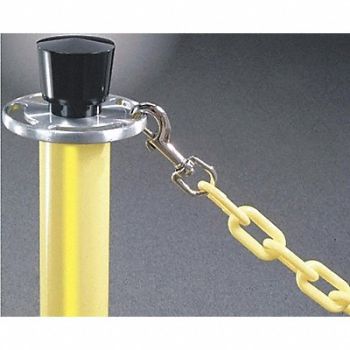 LAWRENCE METAL Plastic Chain Yellow Chrome 12 ft L, 45RL52