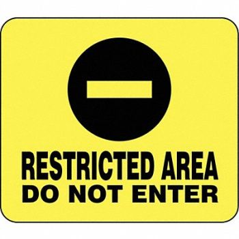 LAWRENCE METAL Sign Restricted Area Do Not Enter, 45RL96