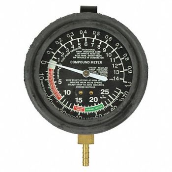 WESTWARD Pressure/Vacuum Gauge, 45T070