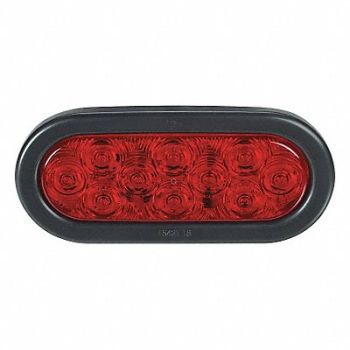FEDERAL SIGNAL Stop/Turn/Tail Light Oval Red 6-3/8 L, 45TN83
