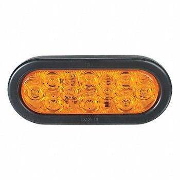 FEDERAL SIGNAL Turn Lamp Oval Amber 6-3/8 L, 45TN87