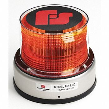 FEDERAL SIGNAL Beacon Light Amber Flashing, 45TP10
