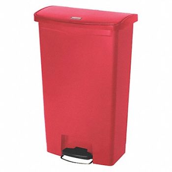 RUBBERMAID COMMERCIAL PRODUCTS Trash Can Rectangular 18 gal Red, 45TR95