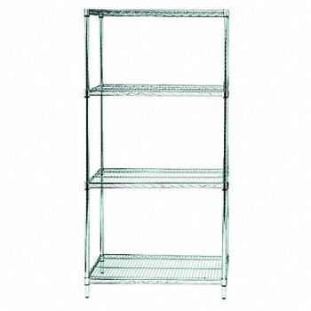 GRAINGER APPROVED Wire Shlv Unit Cap 800 lb 18inx74inx48in, 45TW10