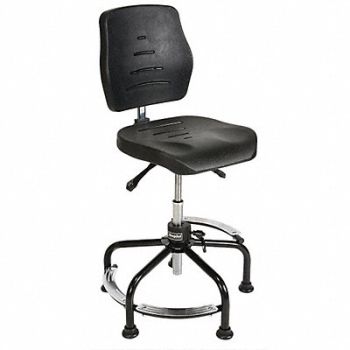 SHOPSOL Task Chair Poly Black 19-36 Seat Ht, 45TX09