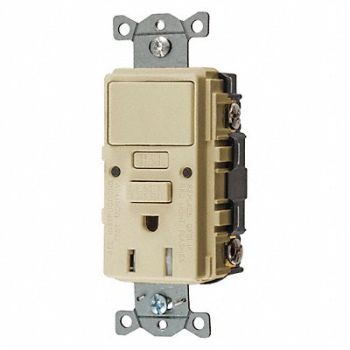 HUBBELL GFCI Rceptcle Commer. Ivry 15A 0.5 HP, 45UE92