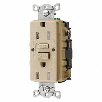 HUBBELL GFCI Rceptcle Commer. Ivry 15A 0.5 HP, 45UF31