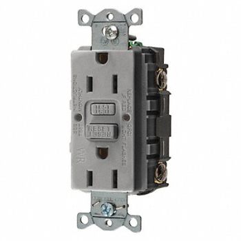 HUBBELL GFCI Rceptcle Commer. Gr 15A 0.5 HP, 45UF46