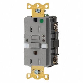 HUBBELL GFCI Rceptcle Hspital Gr 15A 0.5 HP, 45UG11