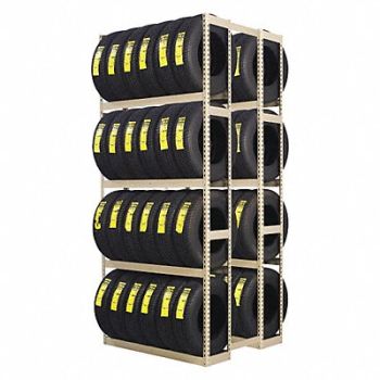 TENNSCO Double Sided Boltless Tire Rack 120 in H, 45UW79