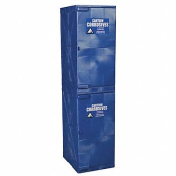 EAGLE Corrosive Safety Cabinet 4 Shelves Blue, 101YY0