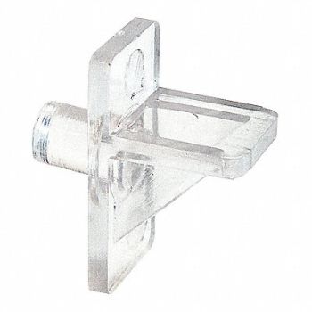 PRIME-LINE Shelf Support Peg 29/32 in D Clear PK8, 45UY97