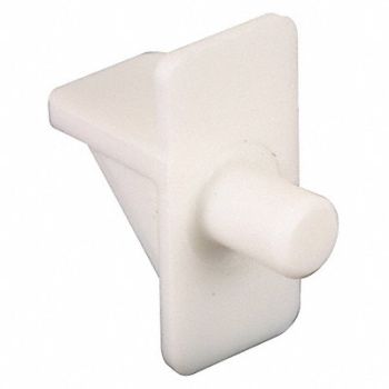 PRIME-LINE Shelf Support Peg 29/32 in D White PK8, 45UY99