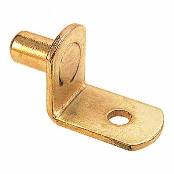PRIME-LINE Shelf Support Peg 1-1/8 in D Brass PK8, 45UZ09