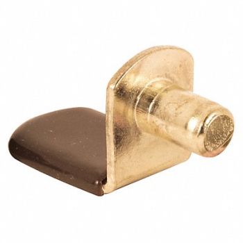 PRIME-LINE Shelf Support Peg 1-9/32 in D Brass PK8, 45UZ03