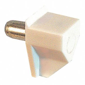 PRIME-LINE Shelf Support Peg 47/64 in D White PK8, 45UZ06