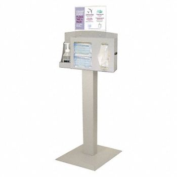 BOWMAN DISPENSERS Respiratory Hygiene Station 56-1/16 in.H, 45UZ66
