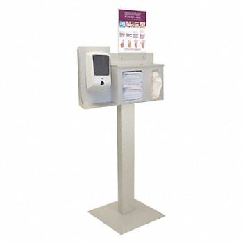 BOWMAN DISPENSERS Respiratory Hygiene Station 60-31/64in.H, 45UZ67
