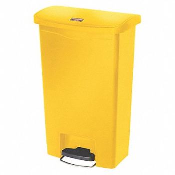 RUBBERMAID COMMERCIAL PRODUCTS Trash Can Rectangular 13 gal Yellow, 45UZ75