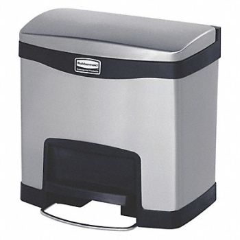 RUBBERMAID COMMERCIAL PRODUCTS Wastebasket Rectangular 4 gal Black, 45UZ78