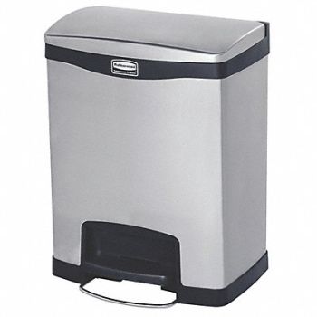 RUBBERMAID COMMERCIAL PRODUCTS Wastebasket Rectangular 8 gal Black, 45UZ81