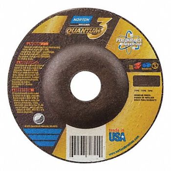 NORTON Depressed Center Wheel 9in 7/8in Type 28, 45VH38