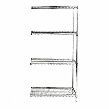 GRAINGER APPROVED Wire Shlv Unit Cap 600 lb 24inx54inx48in, 45VX62