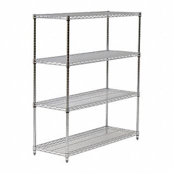 GRAINGER APPROVED Wire Shlv Unit Cap 600 lb 18inx54inx60in, 45VY48