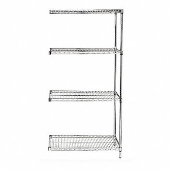 GRAINGER APPROVED Wire Shlv Unit Cap 600 lb 18inx54inx36in, 45VY28
