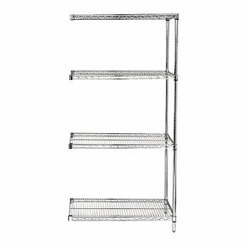 GRAINGER APPROVED Wire Shlv Unit Cap 600 lb 24inx54inx36in, 45VY35