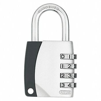 ABUS Combination Padlock 1 3/4in Rectgle Blck, 45WP39