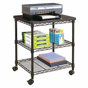 SAFCO Machine Stand Black 24in.W 20in.D 27in.H, 619N20