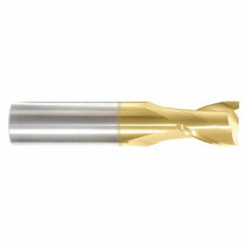 GRAINGER APPROVED Sq. End Mill Single End Carb 3/4, 45XE90