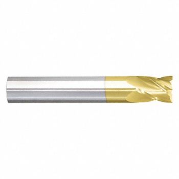 GRAINGER APPROVED Sq. End Mill Single End Carb 3/8, 45XF27