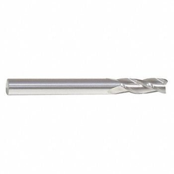 GRAINGER APPROVED Sq. End Mill Single End Carb 1/8, 45XJ22