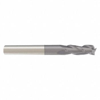 GRAINGER APPROVED Sq. End Mill Single End Carb 1/4, 45XJ79