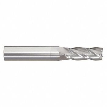 GRAINGER APPROVED Sq. End Mill Single End Carb 1/2, 45XN85