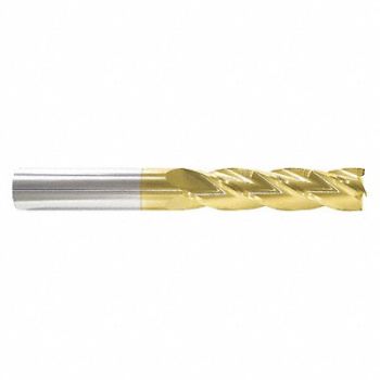 GRAINGER APPROVED Sq. End Mill Single End Carb 1, 45XP66