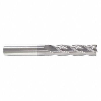 GRAINGER APPROVED Sq. End Mill Single End Carb 1, 45XP68